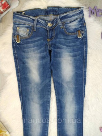 Стильные синие джинсы для вашей модницы от бренда Liuzin, размер 140. Эти узкие . . фото 3