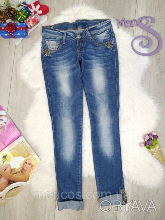 Стильные синие джинсы для вашей модницы от бренда Liuzin, размер 140. Эти узкие . . фото 1