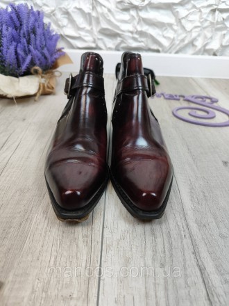 Эти женские бордовые ретро ботинки казаки представляют собой стильную обувь созд. . фото 5