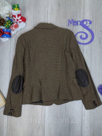Стильный женский коричневый пиджак от Benetton. Этот изысканный элемент гардероб. . фото 6