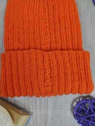 Теплая зимняя шапка в ярком оранжевом цвете станет отличным акцентом вашего зимн. . фото 7