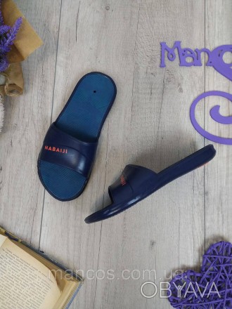 Эти синие шлёпки от Nabaiji - отличный выбор для вашего мальчика. С ярким дизайн. . фото 1