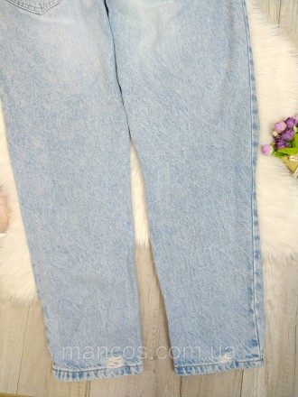 Стильные женские голубые джинсы от производителя Denim, с эффектом рваных мест, . . фото 7