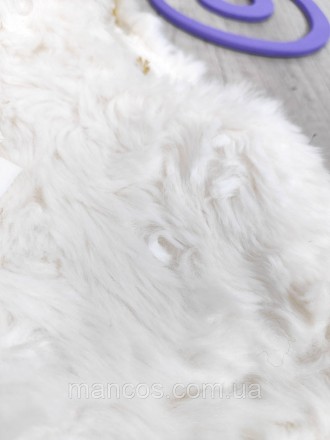 Белый жилет для малышки из сверхмягкого искусственного меха с потайной застежкой. . фото 5