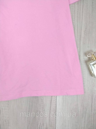 Женская розовая футболка-поло Polo by Ralph Lauren. Застежка-пуговицы, воротник-. . фото 4