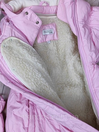 Комплект б/у для девочки состоит из розового комбинезона с капюшоном и розовой ш. . фото 10