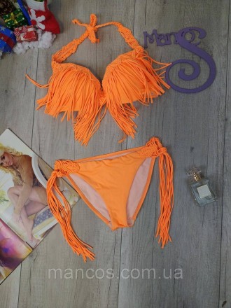 Женский раздельный купальник Toccata оранжевый, бикини на завязках.
Чашка украше. . фото 2