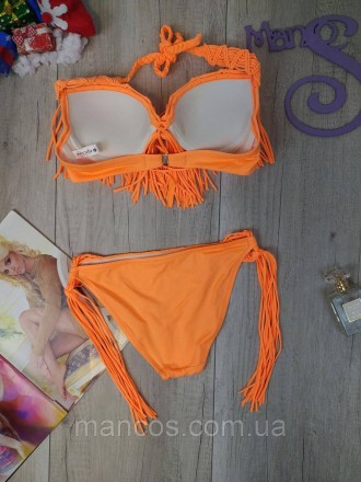 Женский раздельный купальник Toccata оранжевый, бикини на завязках.
Чашка украше. . фото 5