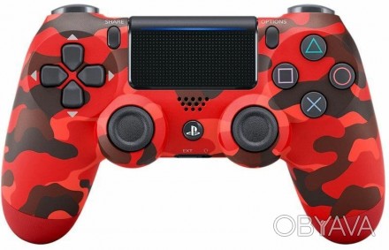 Многофункциональный джойстик DualShock 4 для Sony PS4 V2 Красный камуфляж Blueto. . фото 1