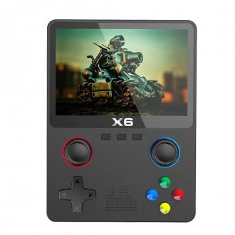 Портативная игровая приставка ретро консоль X6 с джойстиком на 3.5-дюймовым IPS-. . фото 2