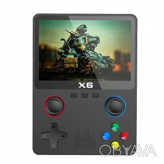 Портативная игровая приставка ретро консоль X6 с джойстиком на 3.5-дюймовым IPS-. . фото 1