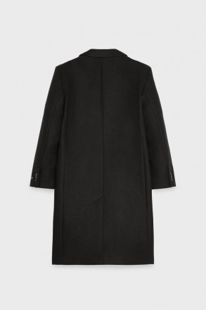 Черное пальто Zara / длинное, муржской современний крой. Длинний рукав,воротник.. . фото 5