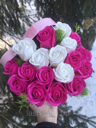 Букет з мильними трояндами. Букет на День Народження. Подарунок для коханої.
 У . . фото 9