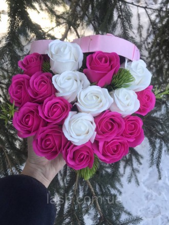 Букет з мильними трояндами. Букет на День Народження. Подарунок для коханої.
 У . . фото 11