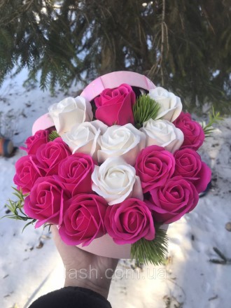 Букет з мильними трояндами. Букет на День Народження. Подарунок для коханої.
 У . . фото 8