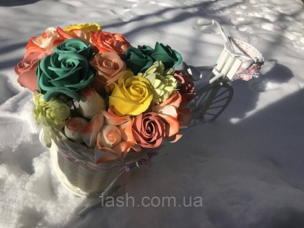 Букет з мильними трояндами. Букет на День Народження. Подарунок для коханої.
 У . . фото 2