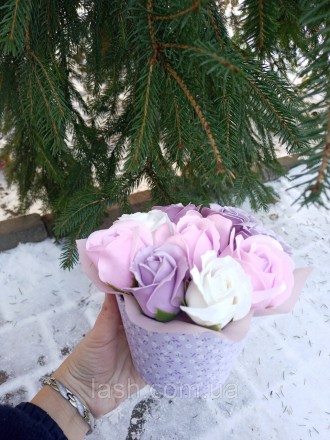 Букет з мильними трояндами. Букет на День Народження. Подарунок для коханої.
 У . . фото 5