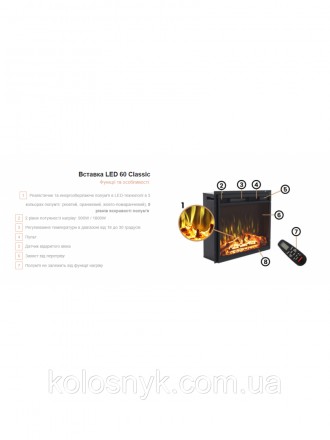 Встраемая электрическая вставка LED 60 CLASSIC
Основные преимуществаПламя Энерго. . фото 4
