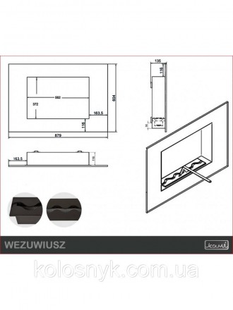 Биокамин WEZUWIUSZ Slim – это изысканная и оригинальная модель настенного камина. . фото 4