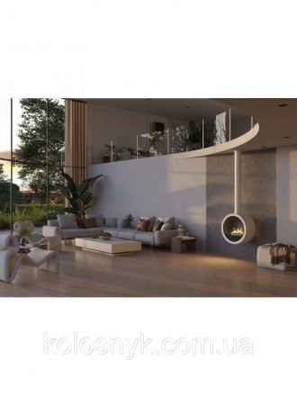 Камин Incyrcle – это дизайнерский подвесной камин, который монтируется к потолку. . фото 9