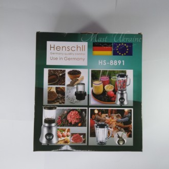 Блендер немецкий Henschll на 1000 Вт с чашей кофемолкой и гриндером - HS-8891 им. . фото 7