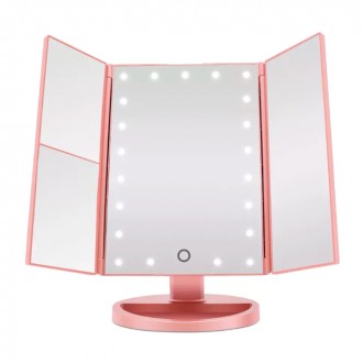 Тройное настольное косметическое складное зеркало с LED-подсветкой Superstar Mag. . фото 2