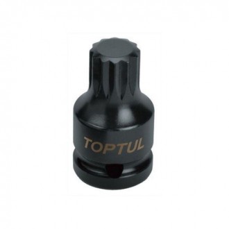 Головка торцевая SPLINE ударная TOPTUL М14 L44мм 1/2" KADB1614S. Буча. фото 1 Головка торцевая SPLINE ударная TOPTUL М14 L44мм 1/2" KADB1614S. Буча. фото 1
