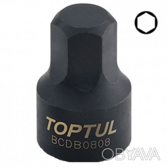 Головка-бита 1/4" HEX TOPTUL 6мм (цельная) BCDB0806. . фото 1