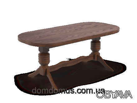 Раскладной обеденный стол "Гранд" – овальной формы. Стол на фигурных ножках для . . фото 1