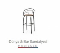 DUNYA bar san. - барний стілець (метал, сидіння/фанера). . фото 2
