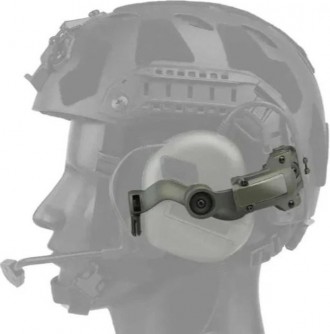 Адаптер крепление на шлем WoSporT HD-ACC-08 Olive для наушников Peltor/Earmor/Ho. . фото 6