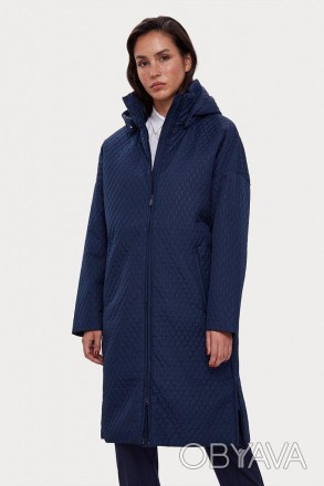 Длинная стеганая куртка oversize от финского бренда Finn Flare. В боковых швах п. . фото 1