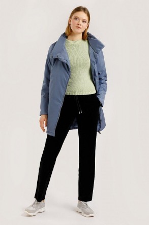 Удлиненная куртка женская демисезонная от финского бренда Finn Flare. Из гладког. . фото 3