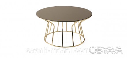 Столик кофейный, журнальный VEGAS gold (D70*40),й , корпус - металл, столешница