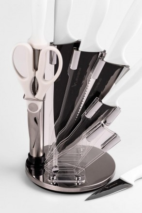 
Набор кухонных ножей на подставке 7 предметов
Набор кухонных ножей из нержавеющ. . фото 8