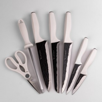 
Набор кухонных ножей на подставке 7 предметов
Набор кухонных ножей из нержавеющ. . фото 10
