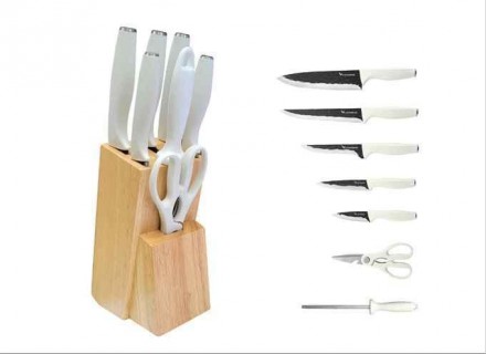 
Набор кухонных ножей с керамическим покрытием 7 предметов Белый
Набор кухонных . . фото 4