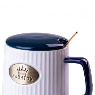 
Чашка керамическая 400 мл Fashion с крышкой и ложкой
Станьте настоящим модным г. . фото 4