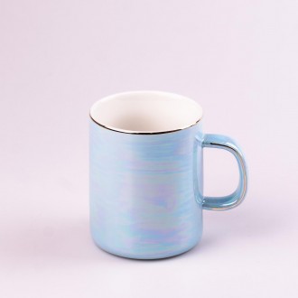 
Чашка керамическая 420 мл в зеркальной глазури Голубой
Стильная лаконичная чашк. . фото 2