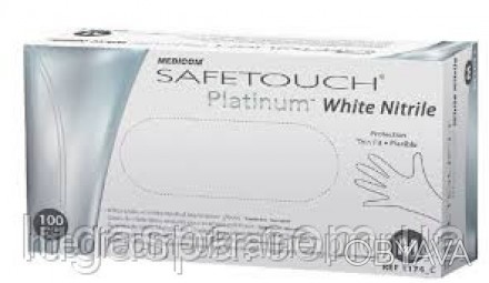 Белые нитриловые перчатки SafeTouch® Platinum White Nitrile
	Текстурированные.
	. . фото 1