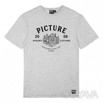 Picture Organic Brady – мужская меланжевая футболка классического кроя. Изготовл. . фото 1
