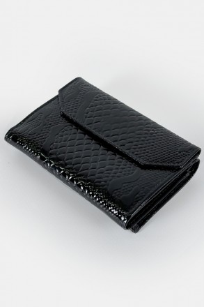 Маленький кошелек из натуральной кожи от турецкого бренда Desisan черного цвета.. . фото 4