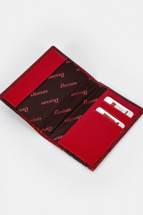 Кожаная обложка для паспорта от турецкого бренда Desisan. Фирменная тканевая под. . фото 5