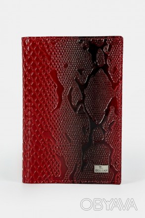 Кожаная обложка для паспорта Desisan 500 красная