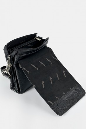 Мужская сумка-планшетка из натуральной кожи Desisan черного цвета. Удобная и ком. . фото 6