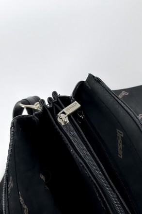 Мужская сумка-планшетка из натуральной кожи Desisan черного цвета. Удобная и ком. . фото 7