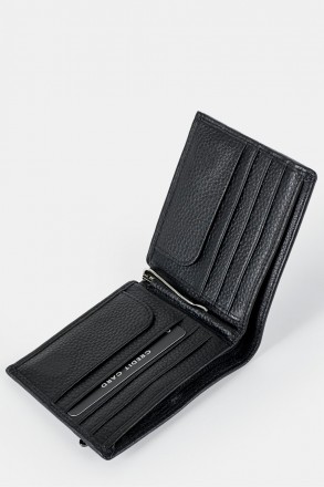 Кожаный мужской кошелек с зажимом для денег Genuiner. Выполнен из натуральной ко. . фото 5