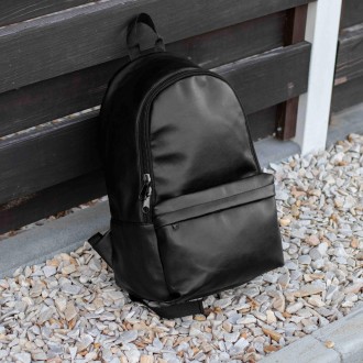 Стильный молодежный городской рюкзак TEST черный из эко кожи для повседневной но. . фото 10