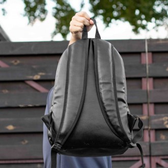 Стильный молодежный городской рюкзак TEST черный из эко кожи для повседневной но. . фото 9