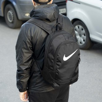 Спортивный рюкзак мужской черный тканевой nike trak молодежный городской портфел. . фото 3